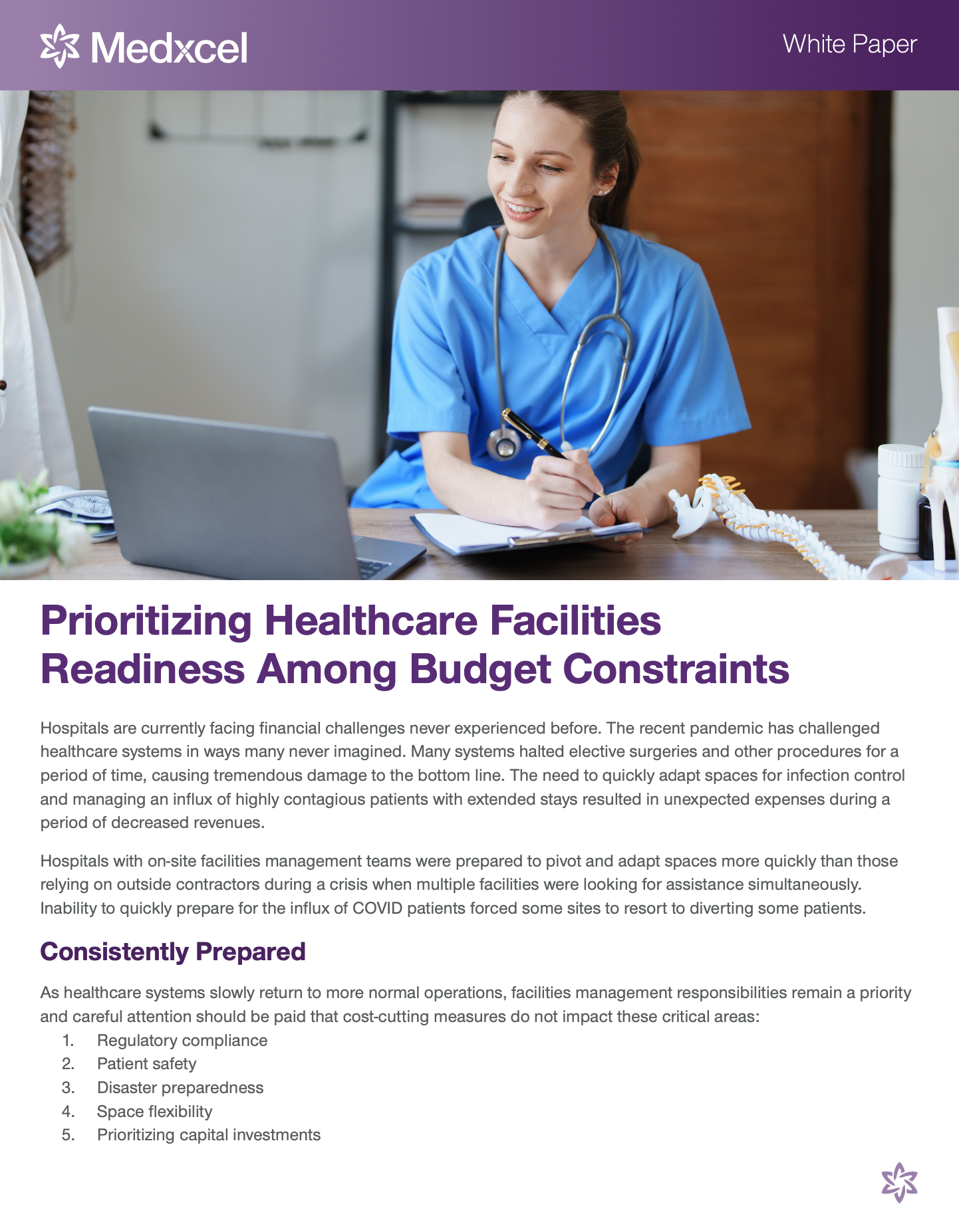 Download Prioritizing Healthcare Facilities Readiness Among Budget Constraints Whitepaper